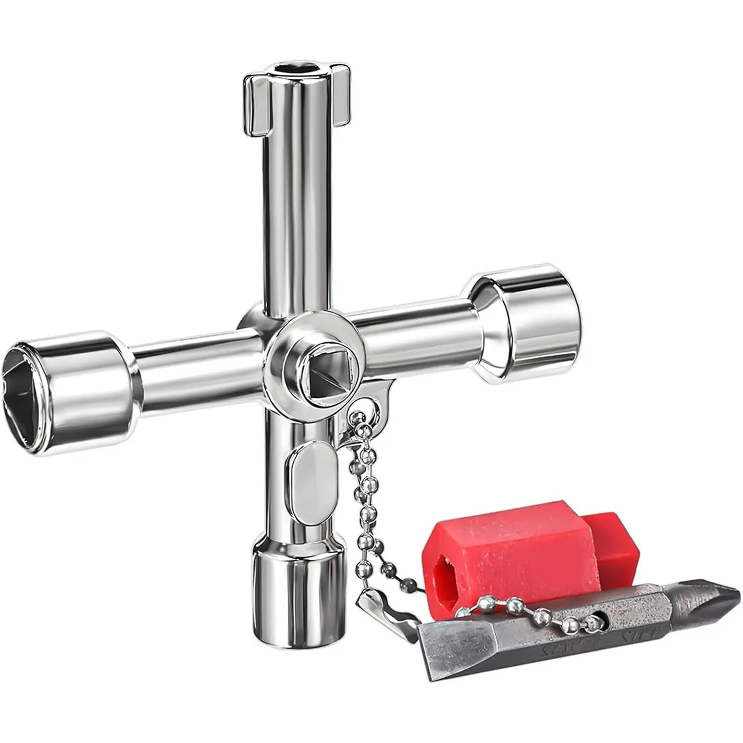 Multi-functional 4 Way Water Key Utility Key Faucet Wrench