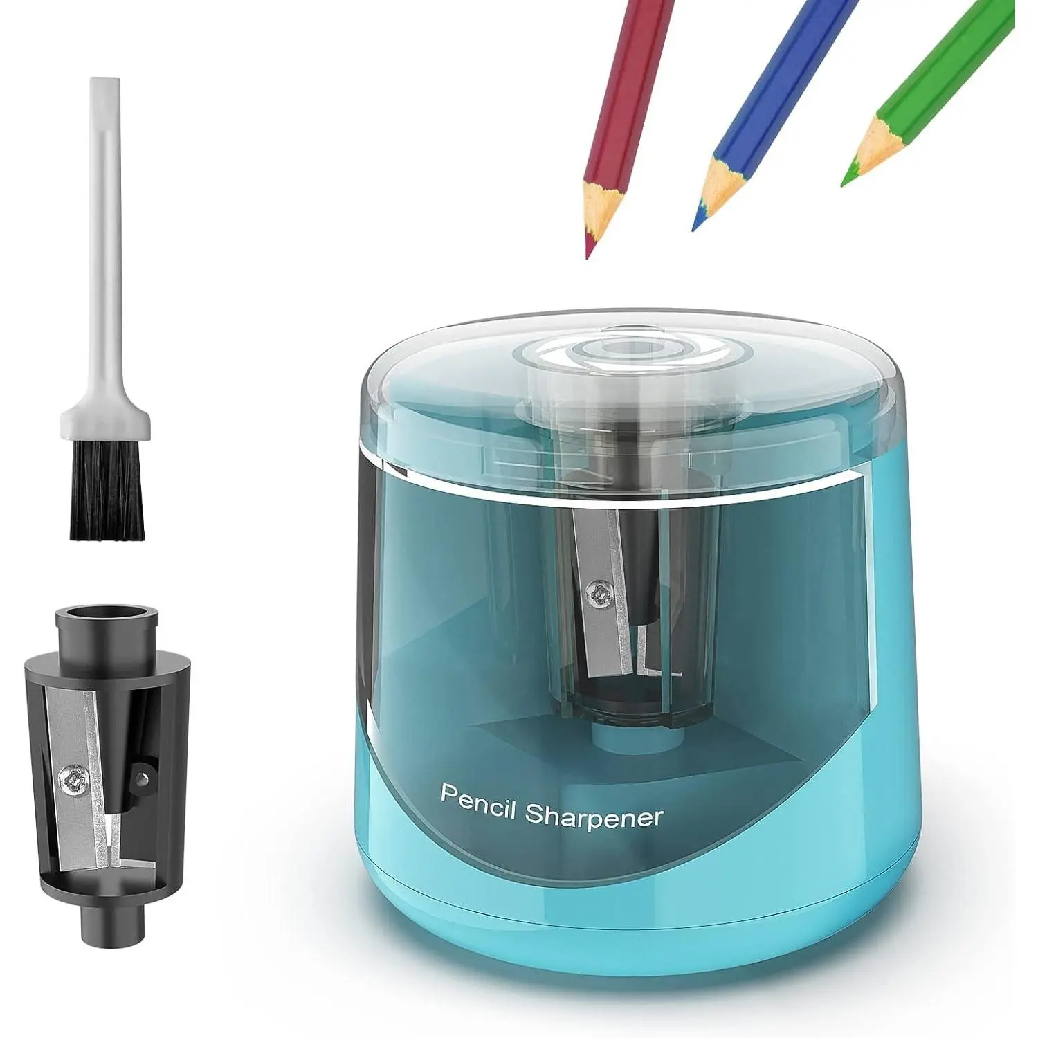 Electric Pencil Sharpeners,   for Colored Pencils,  Operated Automatic & Manual Pencil Sharpener for ,  School (blue1)