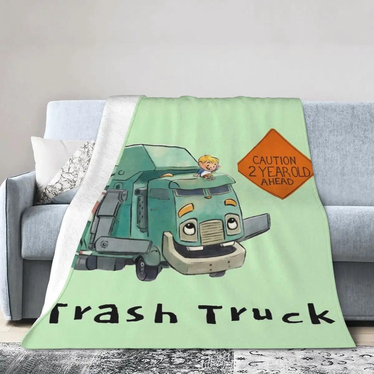 Flannel Throw Blanket Trash Truck Cartoon Netflix Blankets Super Soft Flannel Blanket, an Ideal Gift For Children and Enthusiasts on Special Occasions. Perfect For Use at Home, Office, Outdoors and Parties.