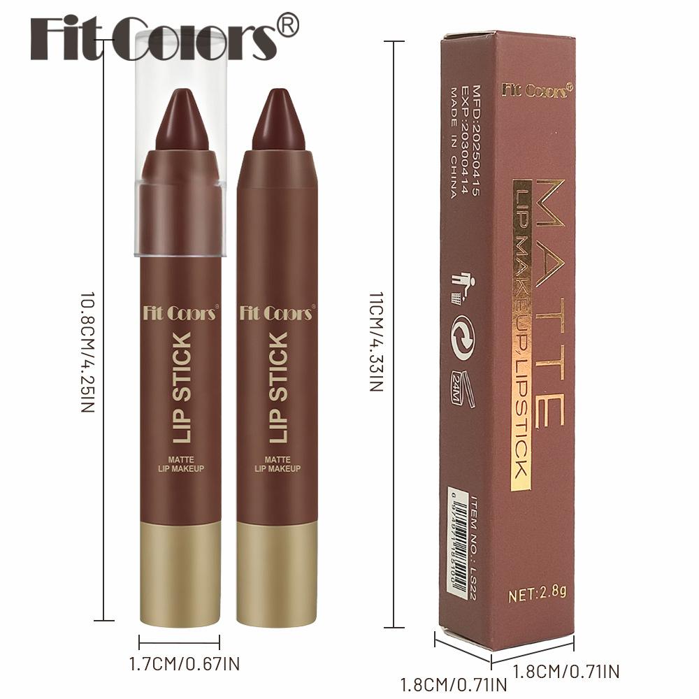 Erinde Matte Lipstick Crayon for Women, Warm Reddish Brown 24 Hour Lipstick Lip Liner Pencil, Neutral Lip Stick Long Lasting Waterproof, Vegan & Cruelty-Free