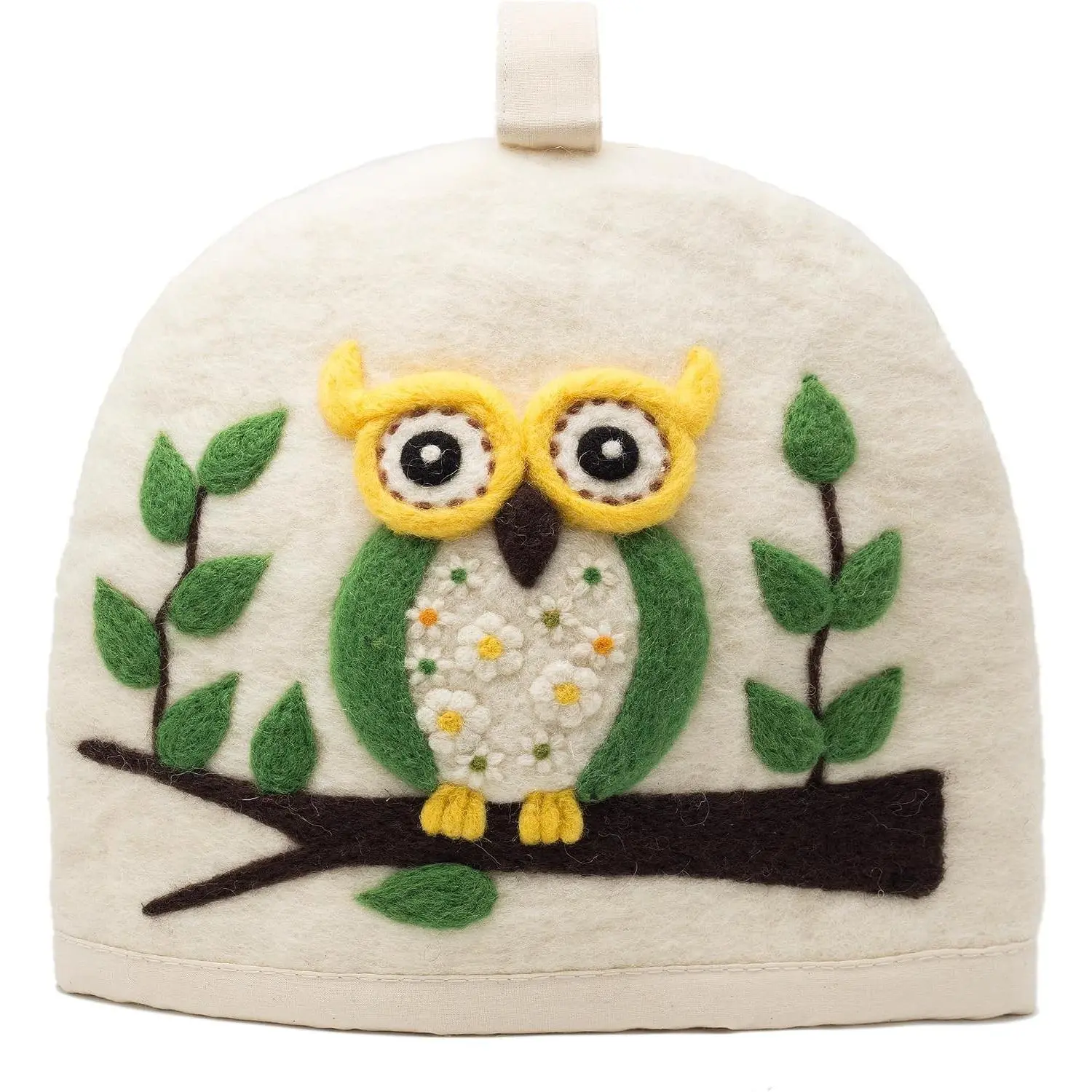 Wool Teapot Cozy Kettle Cover | Dome Shaped Large Tea Cosy, Kettle or French Press | Handmade & Needle Felted from Natural Wool | Warms Up to 2 Hours | Great as Gift