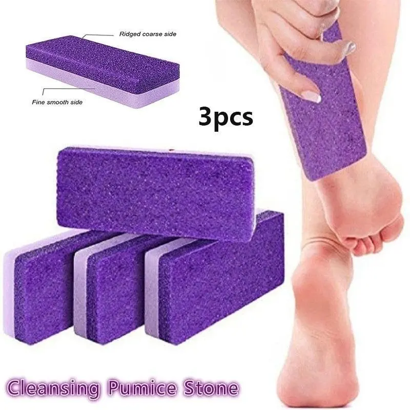 3pcs Reusable Foot Pumice Sponge Stones for Foot Care, Callus Exfoliator, Hard Skin Remover, Pedicure Scrubber, And Manicure Tools