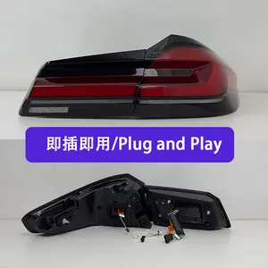 Modified LCI LED taillights with daytime running lights for upgrading the taillight assemblies of 2018-2020 BMW 5 Series G30 to the 2021 new model version