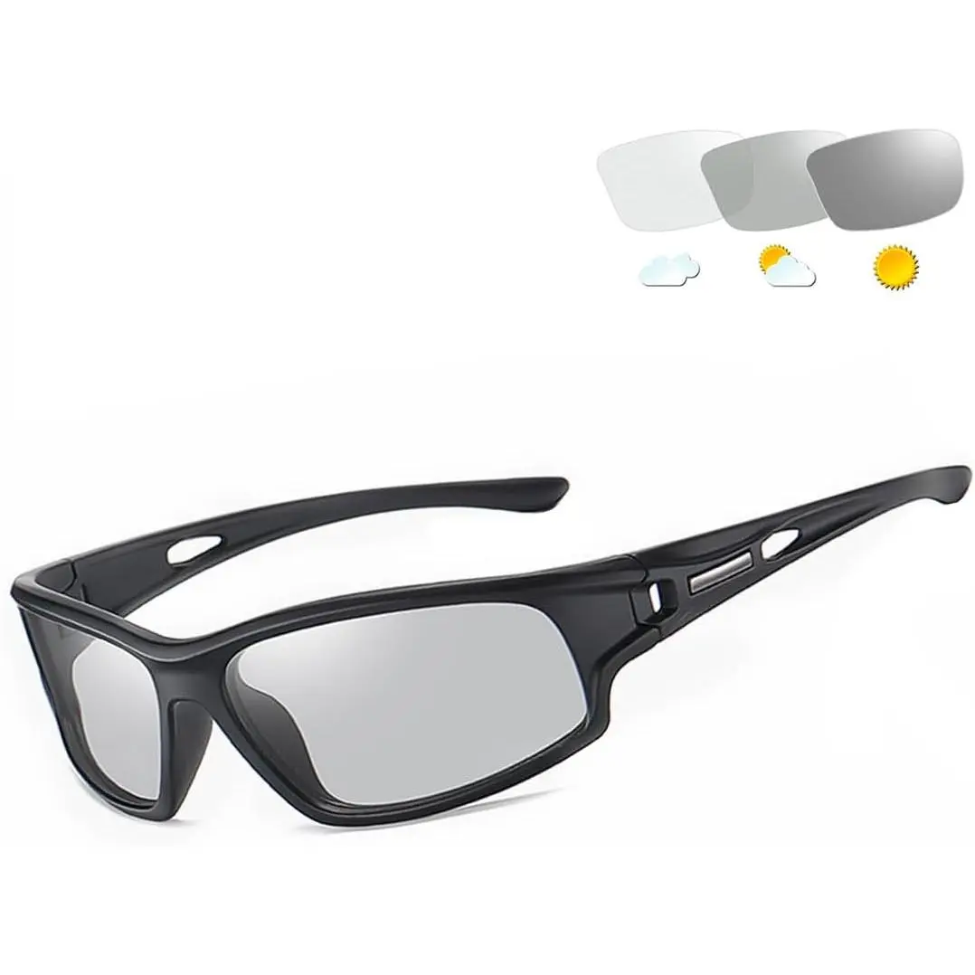 Polarized Photochromic Z87 Safety Glasses for Men Women, Day Night Driving Sunglasses Anti-Glare UV Protection, Unisex Day and Night Vision Safety Eyewear for Driving Outdoor Sports, Practical Father’s Day Gift