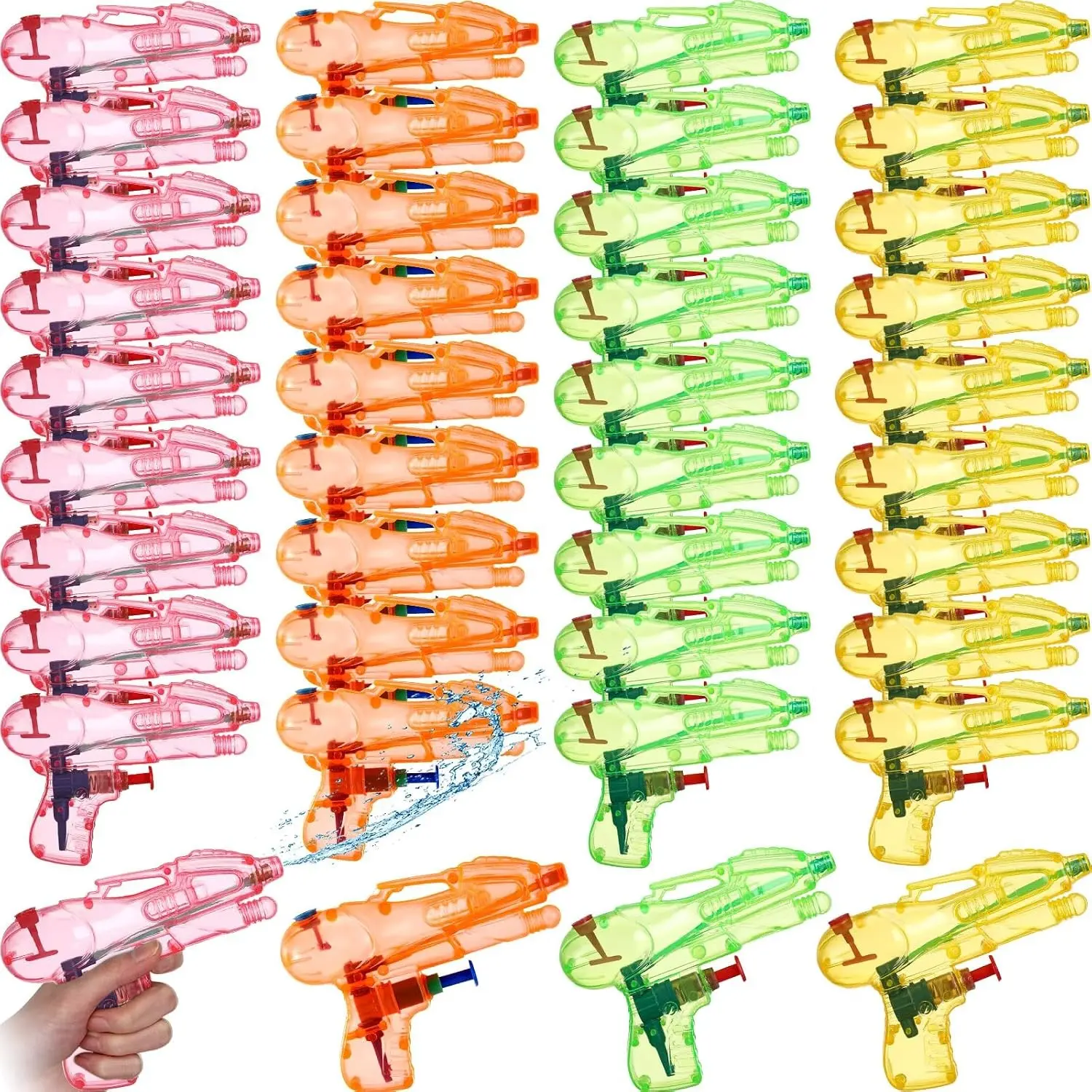 50 Pack Water Gun for Kids Mini Water Gun Bulk Colorful Blaster Squirt Pistol Bulk for Boys Girls Outdoor Beach Game Summer Swimming Pool Party Favor(Fresh, Cute)