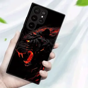 Tiger Pattern Fashion Cool Smartphone Case with Tempered Glass Protection - Cellphone Accessories for S26 S25 S24 S23 S22Pro S21 S20 Fe Plus Ultra Pro, A56 A55 A54 A53 A52 A51 A36 A35 A34 A32 A26 A25 A24 A23 A16 A15 A14 A06 A05 A03s Handheld Devices