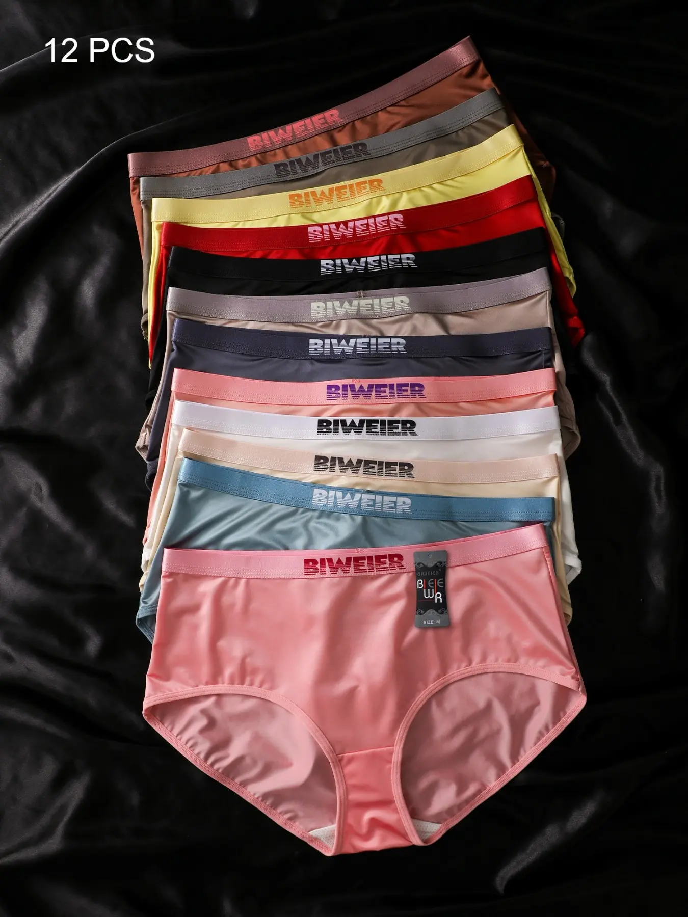 Biweier Satin Smooth Triangle Briefs Panties, Luxury Lightweight, Soft Comfort, Elastic Waistband, Fashion Underwear for Women, Casual Sports and Home Wear, Lightweight Summer Panties