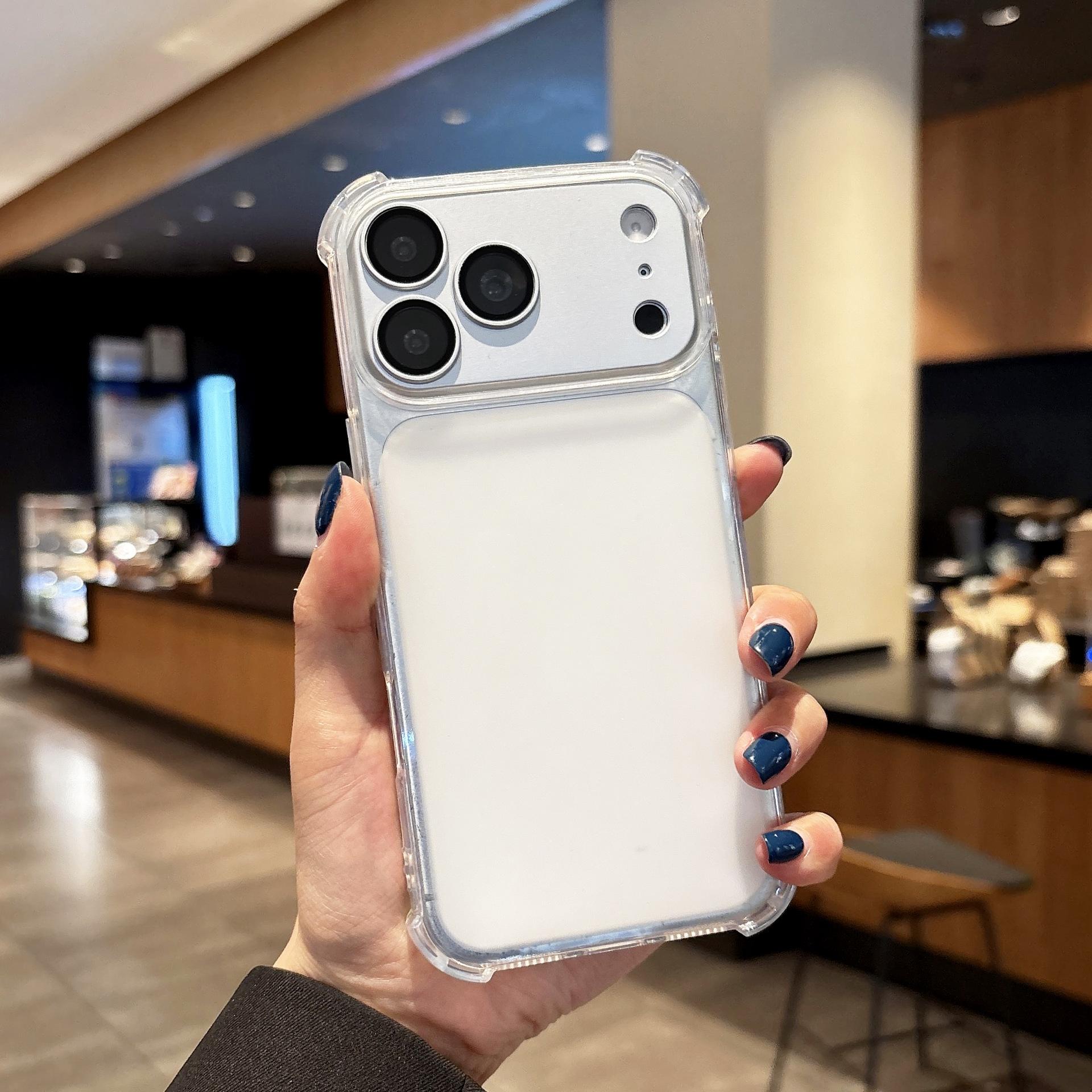 Four-corner anti-drop detachable lens case that instantly transforms into a 17-inch one, suitable for iPhone 17/16/15/14/13, shockproof and anti-drop full-coverage protective case with large viewing window