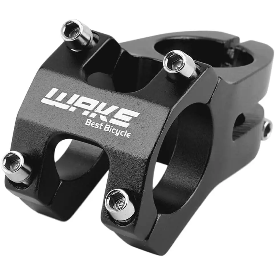 Wake High-Strength 31.8mm  Alloy Mountain MTB  Stem Riser 45mm Short handlebar Stem for  , Road , BMX, MTB DownHill (Black)