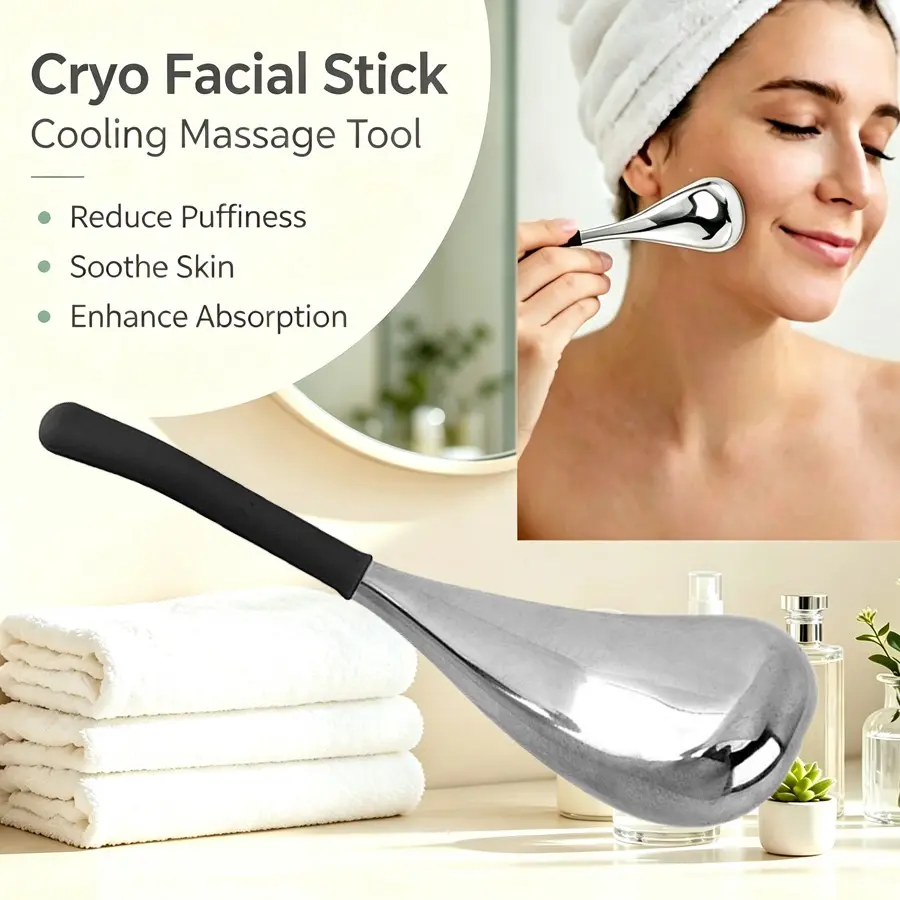 1PCS Ice Globes Stainless Steel Reduce Puffiness Wrinkles Cooling Spa Globes Facial Sticks Face Beauty Skin Care Tools