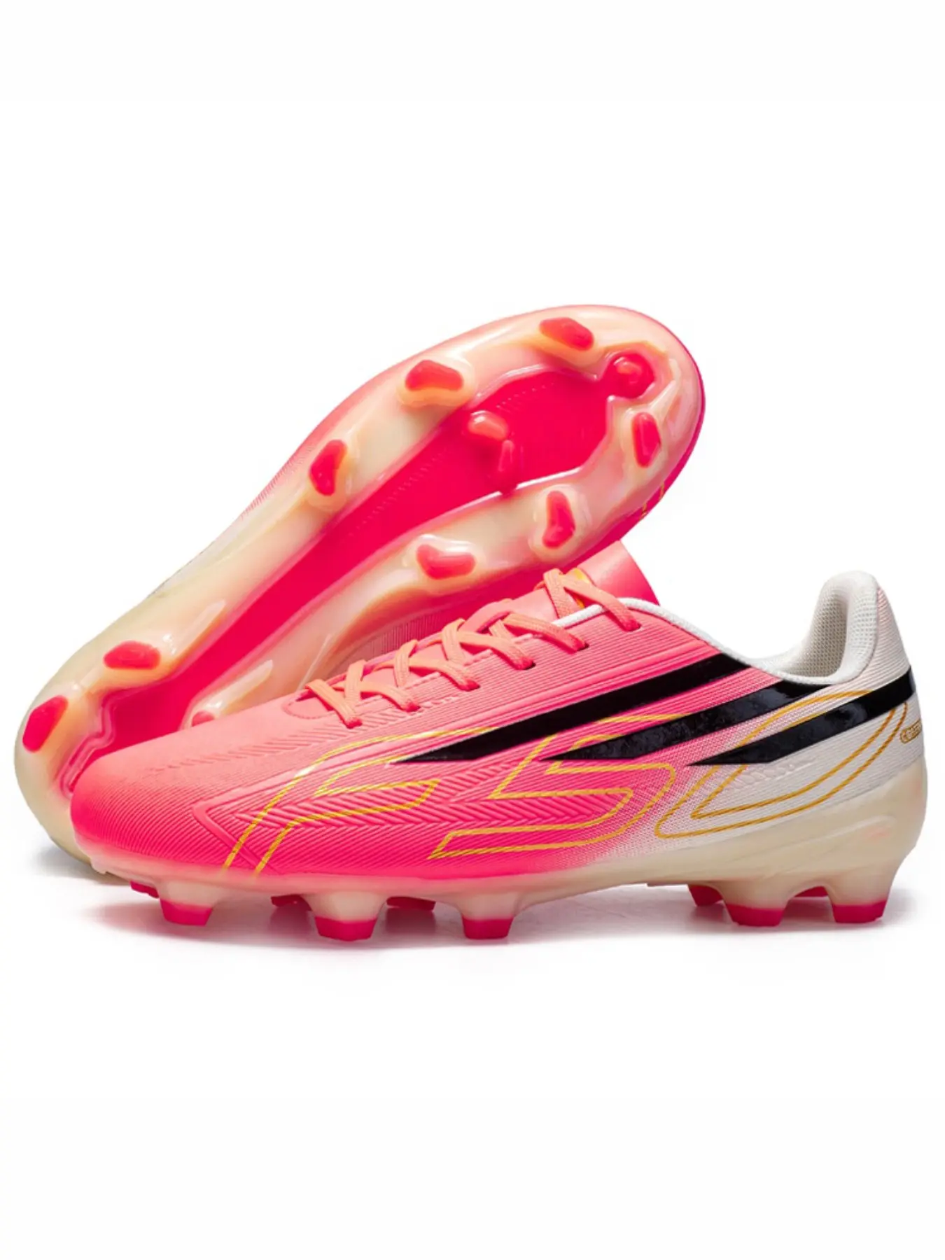 Unisex Student Soccer Boots, Long Studs Tpu Sports Shoes, Durable Comfortable Ag Football Cleats, Ideal for Training and Matches