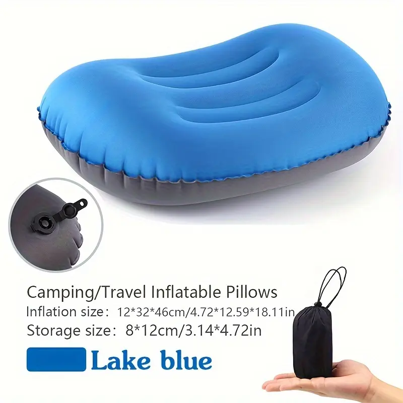 Ultra-light inflatable camping travel pillow