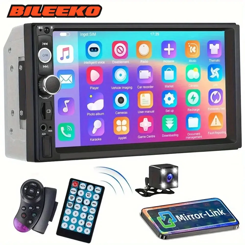 Universal Car Radio Bluetooth-compatible Mp5 Player, High-Quality Sound, Clear Reception, Compatible with All Cars, Easy Phone Calls and Music Playback
