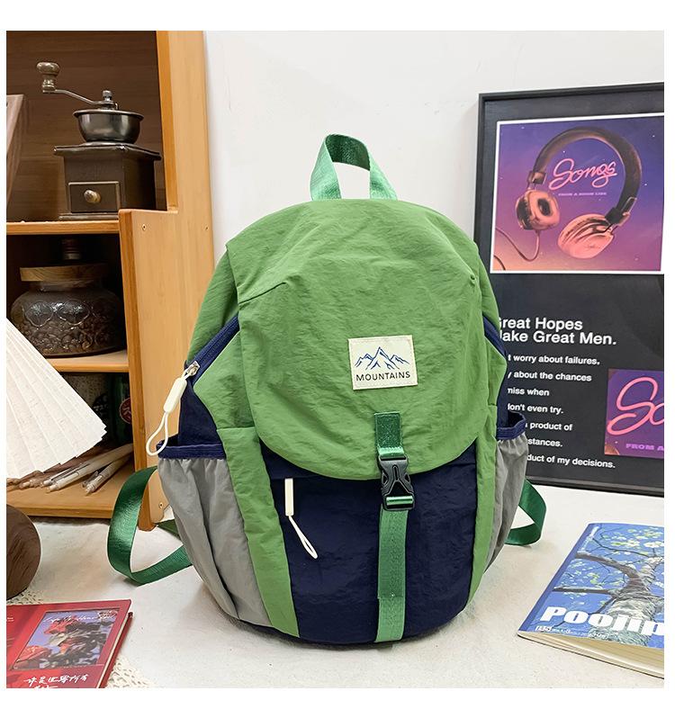 Korean-style trendy and cool unisex children's backpack, color-blocking, large capacity, elementary school student schoolbag, casual sports children's travel backpack