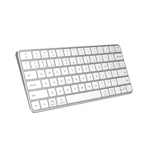 Ultra Thin Wireless Keyboard with Rechargeable Battery, Bluetooth+2.4g Dual Mode, Compatible with iOS & Android, Ideal for Travel & Business