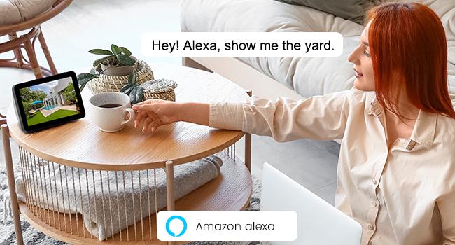 2K Solar Camera Outdoor Wireless-2.4Ghz WiFi Cameras for Home Security, Continuous Power, Color Night Vision, SD Card/Cloud Storage, Waterproof, Compatible with Alexa/Home S1 (1 Pack)