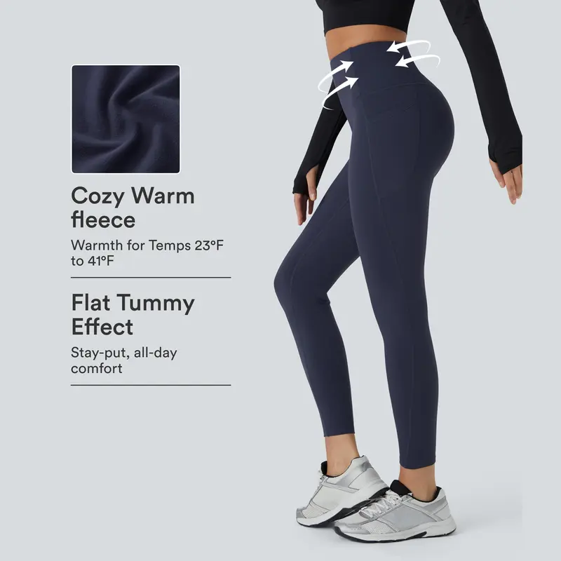 Halara SoftlyZero™ Plush Thermal High Waisted Tummy Control Pocket Workout Leggings