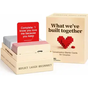 What We Have Built Together - Fun and Romantic Conversation Starter Cards for Adults, Best Date Night Ideas, Gift Ideas for Anniversaries & Birthdays, Prompts for Deeper Connection