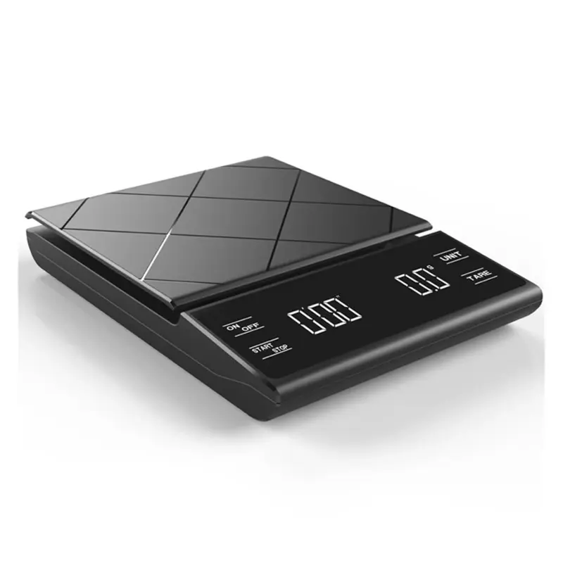 Digital Coffee Scale with Timer Rechargeable Espresso Scale with 0.1g High Precision LED Touch Display Kitchen Food Scale