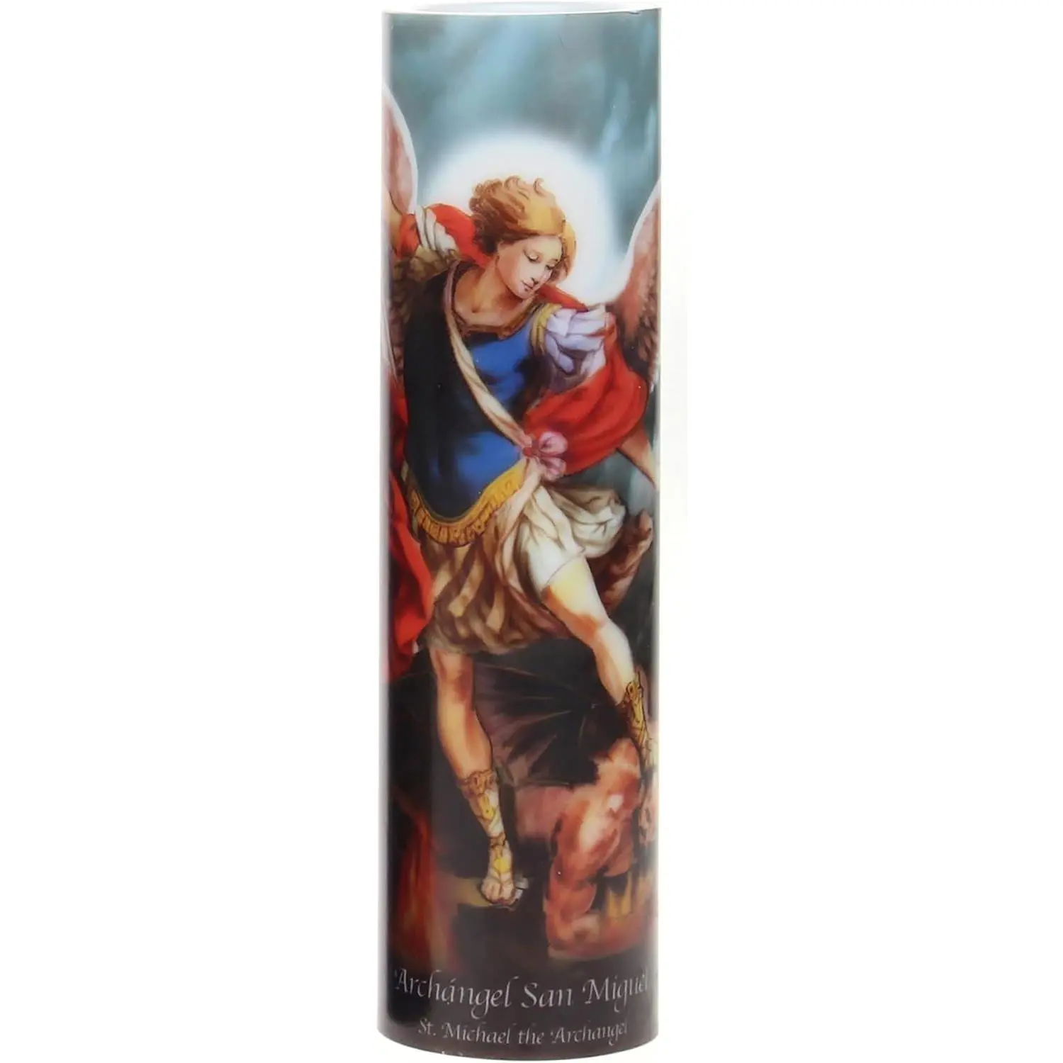. Micheal Flameless LED Devotional Prayer Candle with Automatic Timer