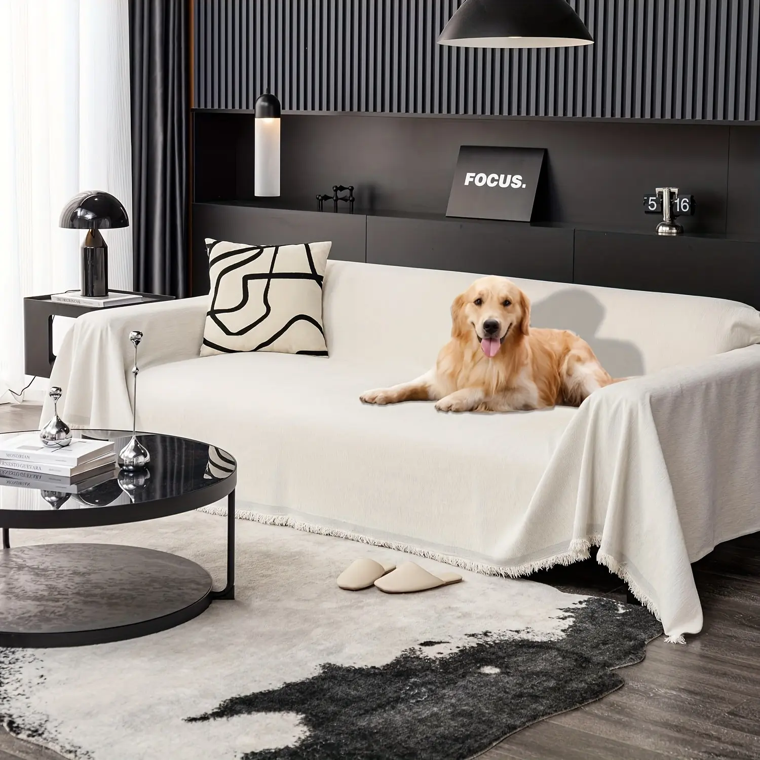 100% Waterproof Couch Cover for Sofa, Washable Couch Covers, Pet-Friendly & Dust-Proof Sofa SlipCover for 3-4 Cushion Couches Sectional Couches Furniture Protector Covers for Living Room