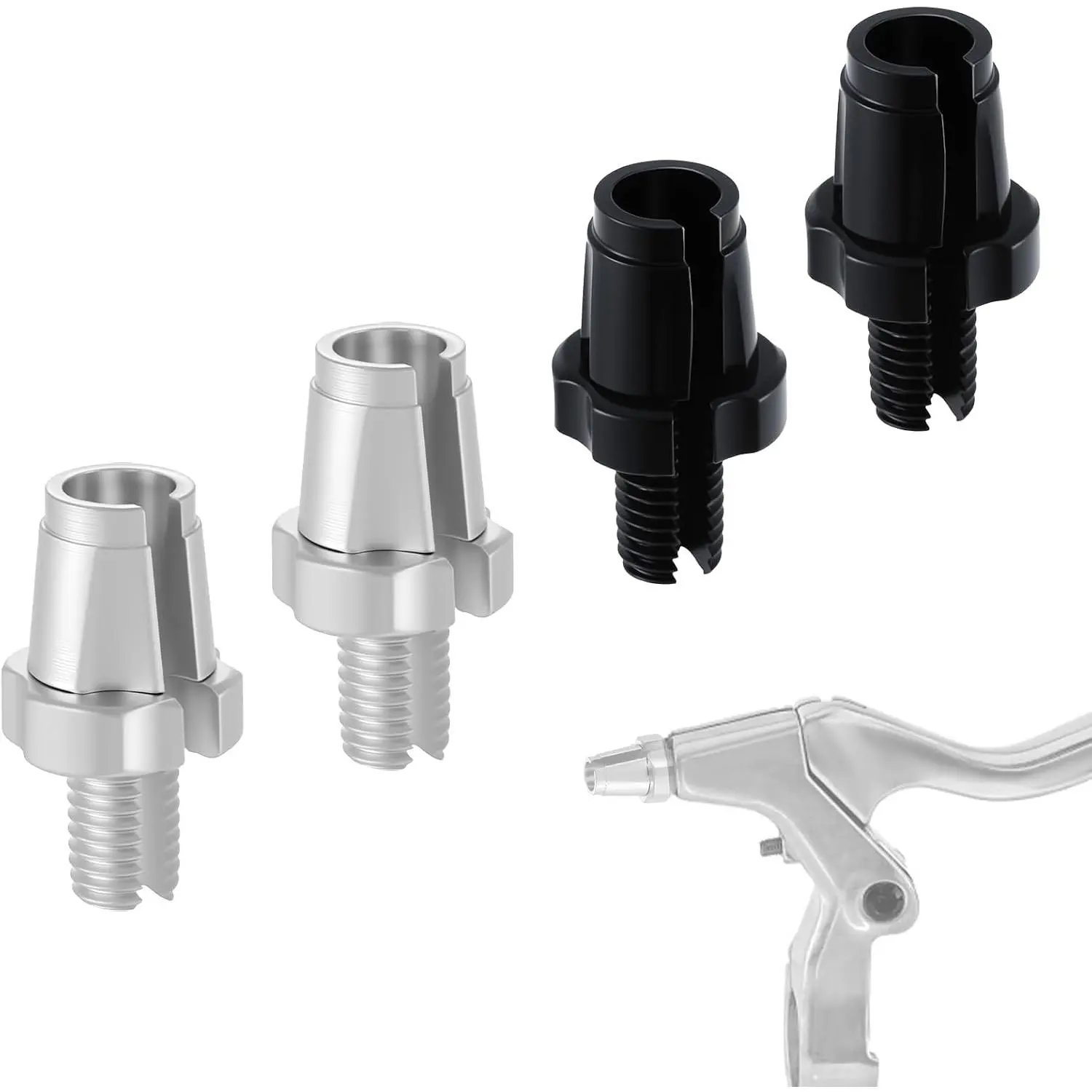 4 count M7   Lever Adjuster Screws    Adjusting Screws 7mm  Alloy -Lever Screw for Bicycles Mountain Bikes Road Bikes ( & Black)