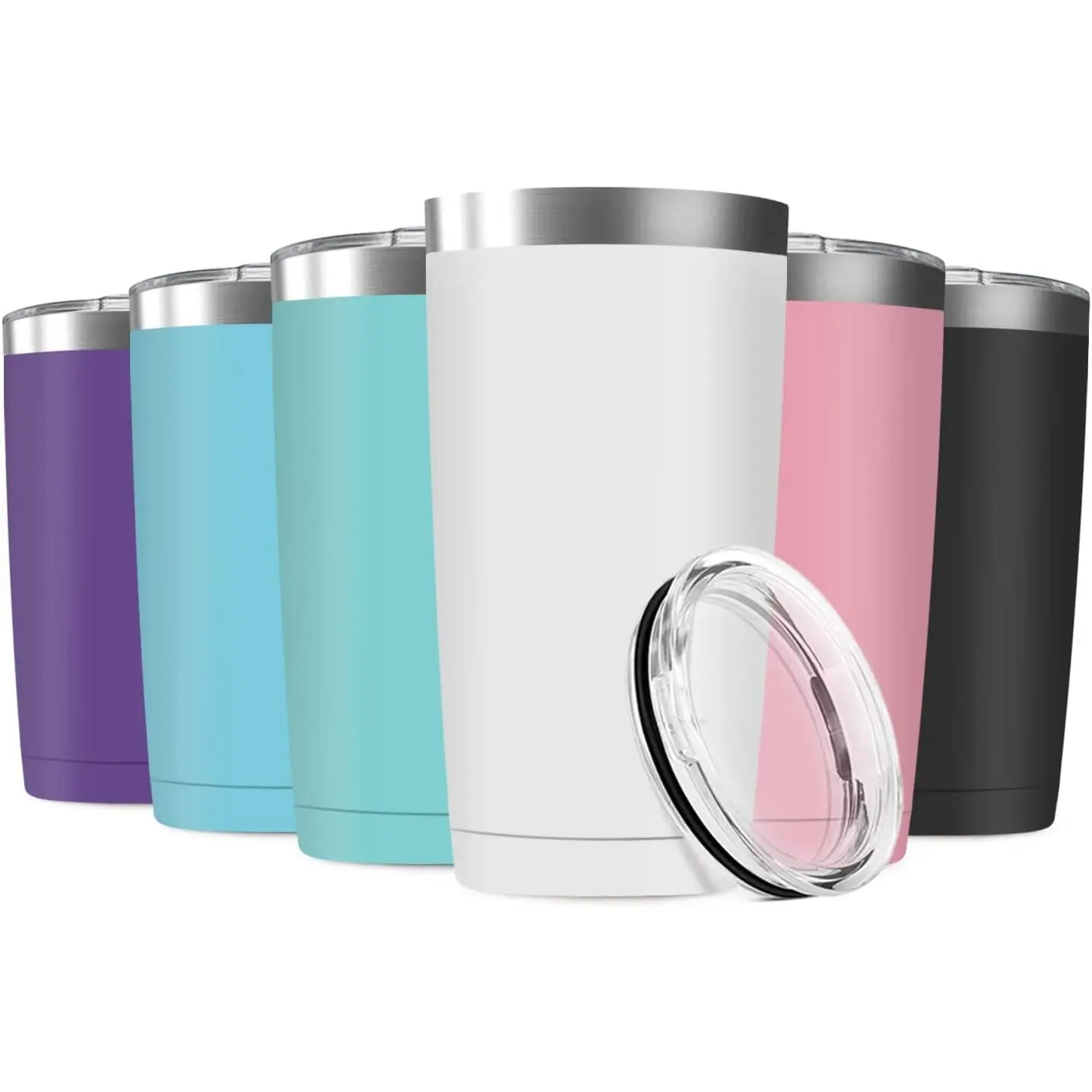 20oz Tumbler Vacuum Insulated Travel Mug with Lids, Stainless Steel Double Wall Thermal Coffe Cup for Home, Office, Outdoor Suitable for Vehicle Cup Holders