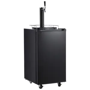 97L (3.4 Cu Ft) Single Tap Kegerator, Stainless Steel Draft Beer Dispenser, 32°F-50°F Temperature Control