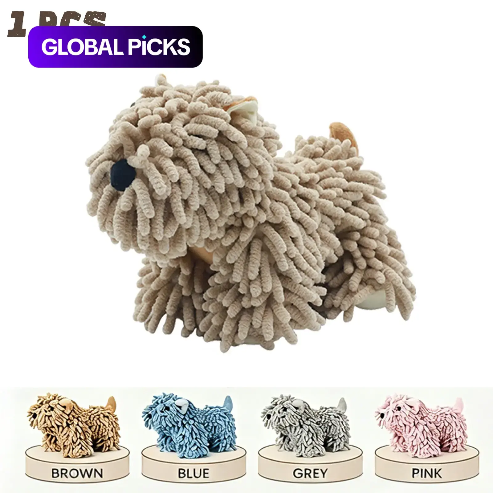 Soft Puppy Shape Hand Towel, Cute Dog Chenille Hand Towel, Cute Hand Towels, Ideal for Bathroom and Kitchen, Fluffy and Absorbent, Multiple Colors Available, Highly Absorbent #GLOBAL PICKS