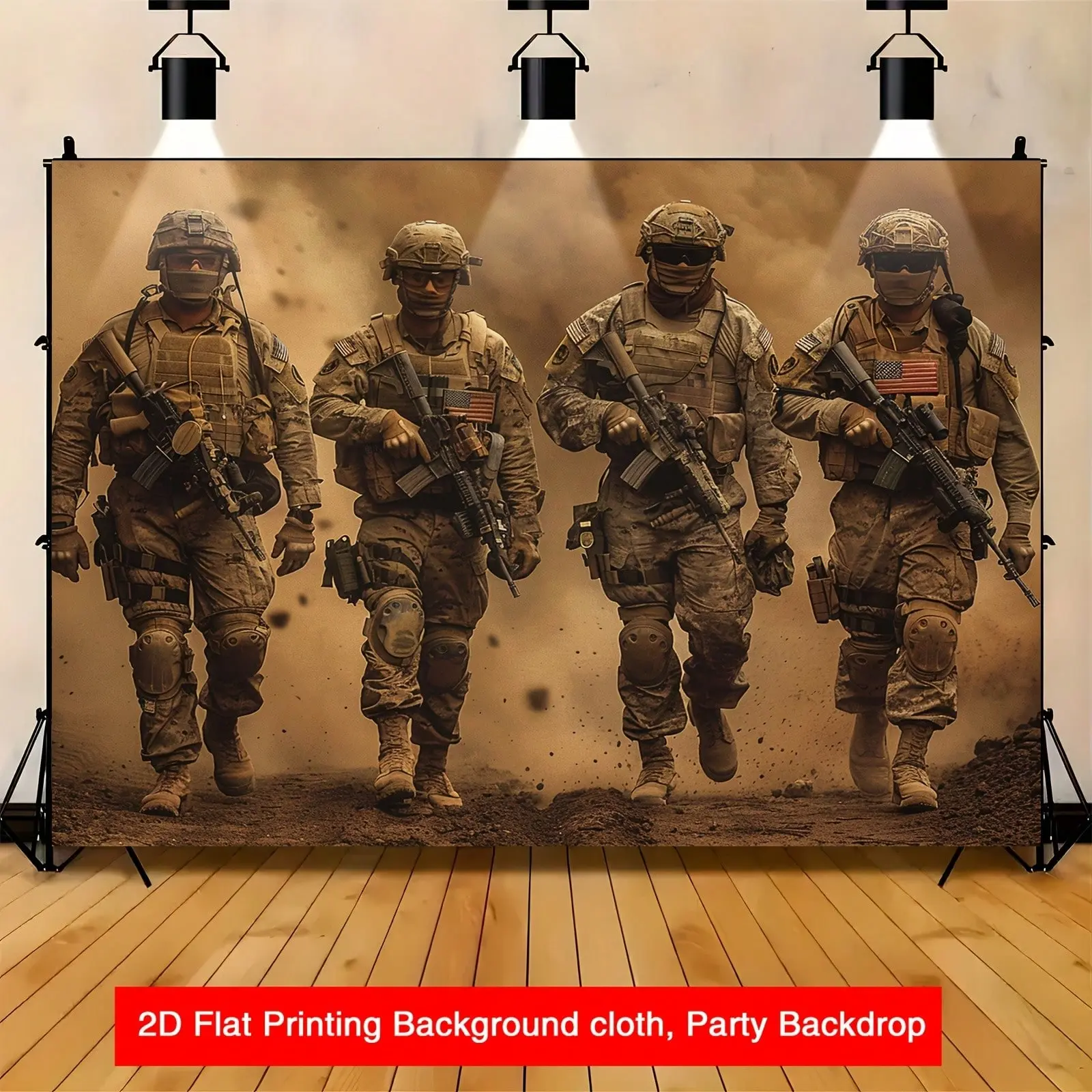 Military Camouflage Soldiers Party Backdrop Banner Wall Tapestry, Premium Polyester Fabric Photography Background, Desert War Zone Scene Wall Decor, Birthday Decoration, Event Decoration, Photo Booth Backdrop, Veterans Day, Memorial Day, Independence Day,