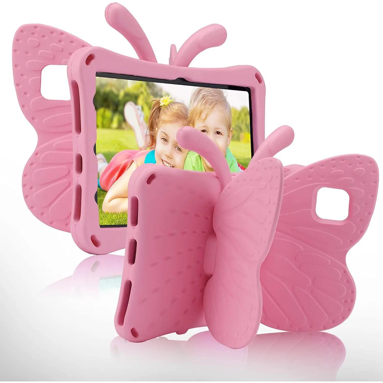 iPad 12 A19 2026 Tablet Case , iPad 11 inch A16 10 12th Gen 2025 Butterfly Case with Kickstand Light EVA Full Boby Drop Protective Rugged Shockproof -Proof  Tablet Cover for Girl ()