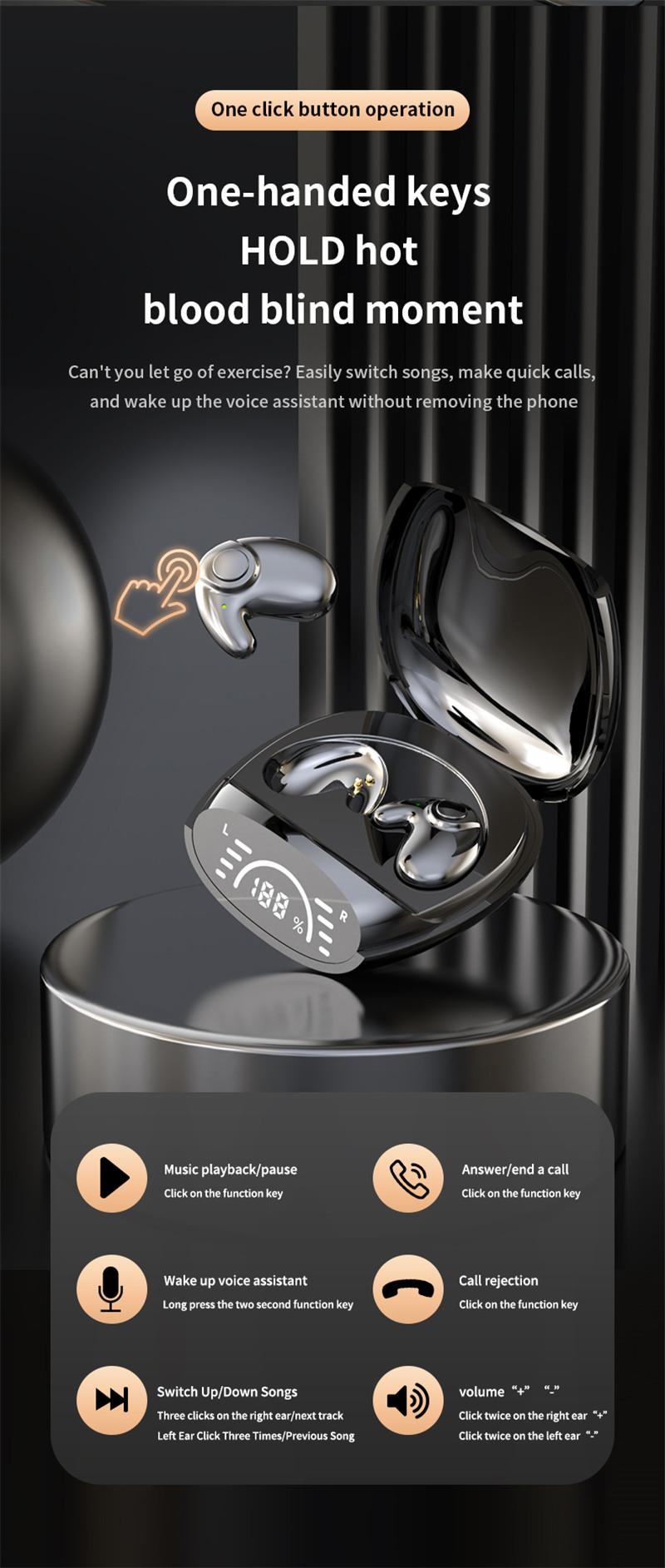 Invisible Earbuds Sleep Headphones Bluetooth 5.3 Noise Reduction Earbuds TWS Wireless Headsets Sport Stereo Earphones for Phone Invisible Earbuds Sleep Headphones Bluetooth 5.3 Noise Reduction Earbuds TWS Wireless Headsets Sport Stereo Earphones for Phone