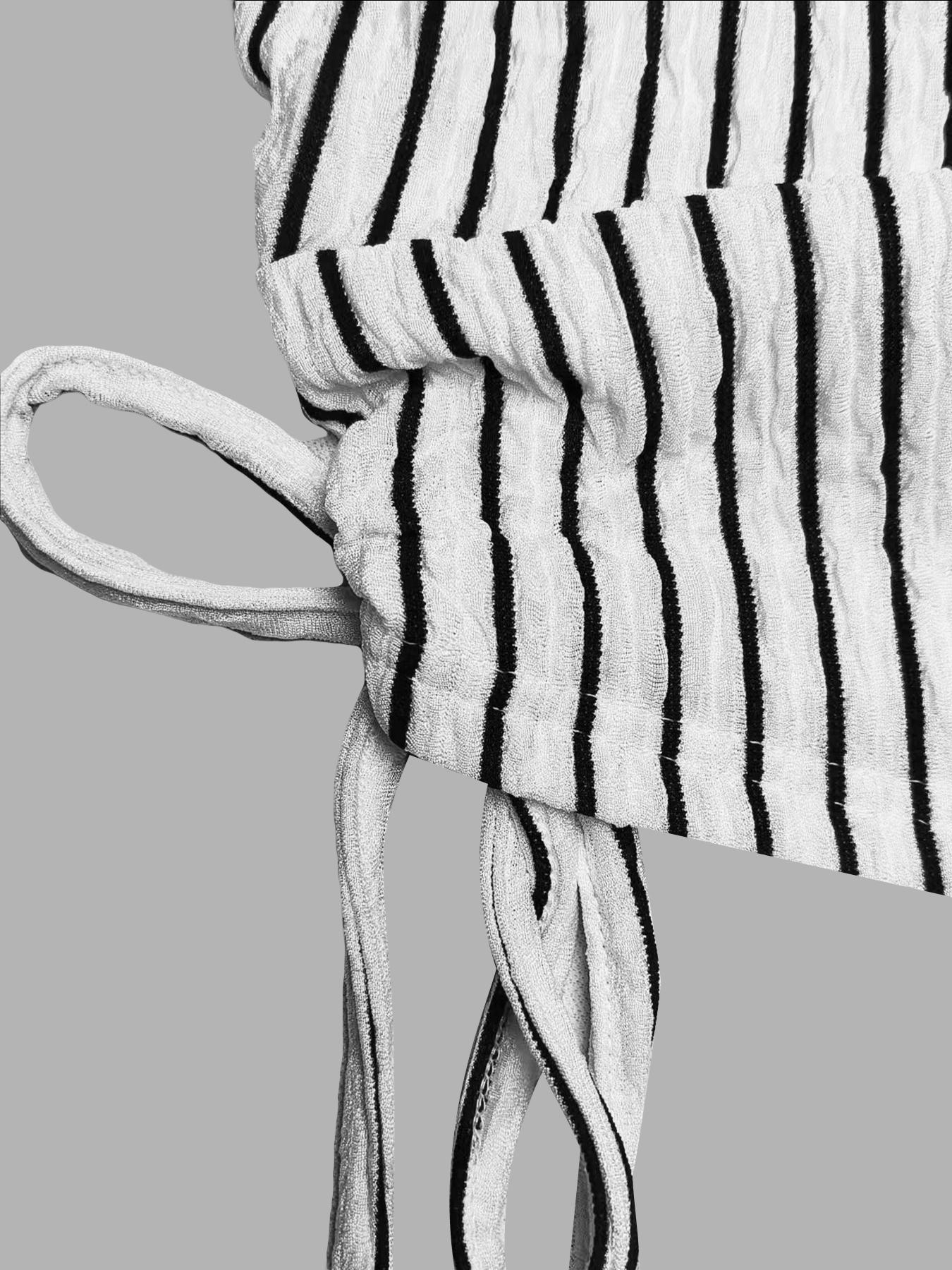 Two-piece Set Women's Sleeveless Striped Print Crop Top & Pants, Casual Fashion Cozy Outfits for Daily Outdoor Wear, Women Clothes for Summer, Casual Lounge Set