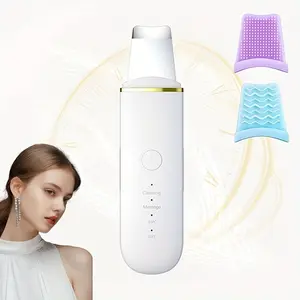 Rechargeable Ultrasonic Skin Scrubber, Blackhead Remover, Face Lifting, Microcurrent Facial Massager, Lithium Battery, New Condition