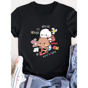 Unisex Tee, Bubu Dudu Matching Shirts for Couples | Adorable And Unique Design | Perfect Present for Pairs | Multi-Purpose Printed Shirt for Spring And Summer, Washable in a Machine