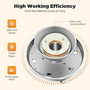 Peanut Butter Maker Machine, 33 Lbs/H Commercial Peanut Butter Machine, Electric Nut Butter Machine Grain Grinder, Peanut Butter Maker Sesame Sauce Grinder for Almonds Sesame 110V 1100W