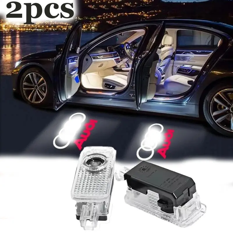 Audi Welcome Light for A4l A6l A7 A5 A8l Q3 Q5l Q7 Q8, Easy Install Door Ambient Light, Fashion Projection Car Lamp, Original Parts