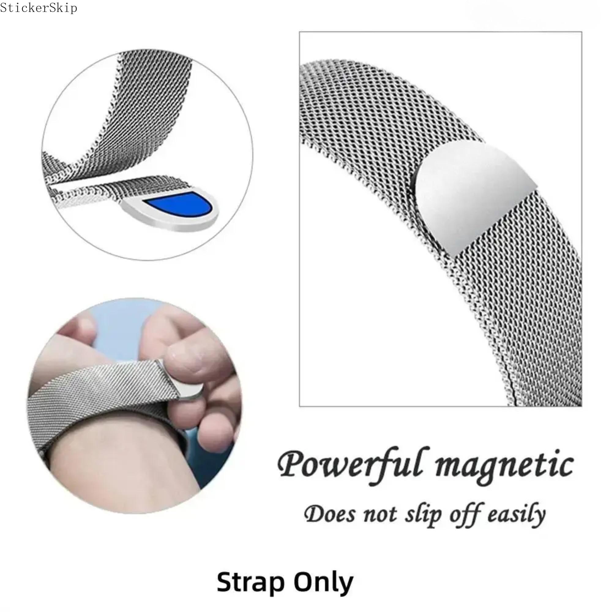 2026 New Milanese Loop Apple Watch Band – Magnetic Stainless Steel Mesh Strap for Women & Men, Adjustable Breathable Waterproof Wristband Compatible with 38–49mm Series 1–11, SE & Ultra, Daily Wear & Business Gift