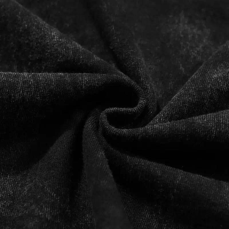 Lufi JoiBoy One Pice RetroVintage Unisex Anime Manga Acid Washed Lightweight Cotton Tshirt Gift For Anime Fan Tees Vintage Shirts T-shirt Men's Graphic Round Neck Fabric Menswear Top Oversized Black Casual Crewneck Summer Piece Devil Fruit