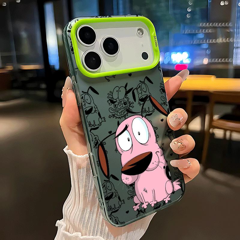 Cartoon Couragethe Cowardly Dog Soft&Flexible TPU Silicone Phone Case For iPhone 17 Pro Max AIR 16 15 14 13 12 11 Plus XR XSMAX Cases Durable|Shockproof|Full Camera Protection|Anti-Scratch|Anti-Fingerprint|Slim Fit|Gift For Girlfriend/Men/Women