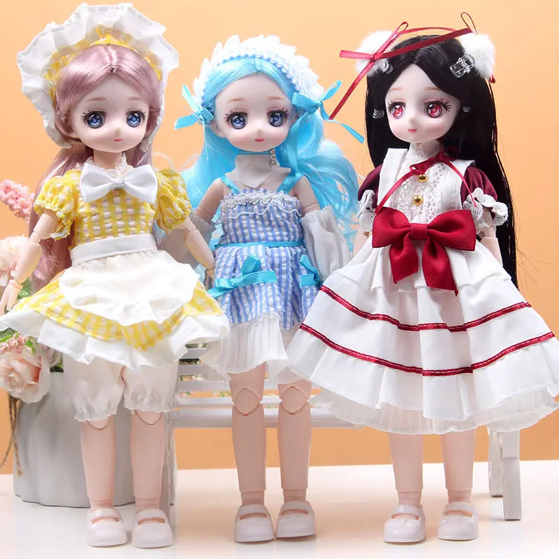30cm Dream Princess Doll Girl's Wedding Dress Changeable Cute Loli Doll Pretend Play Toy