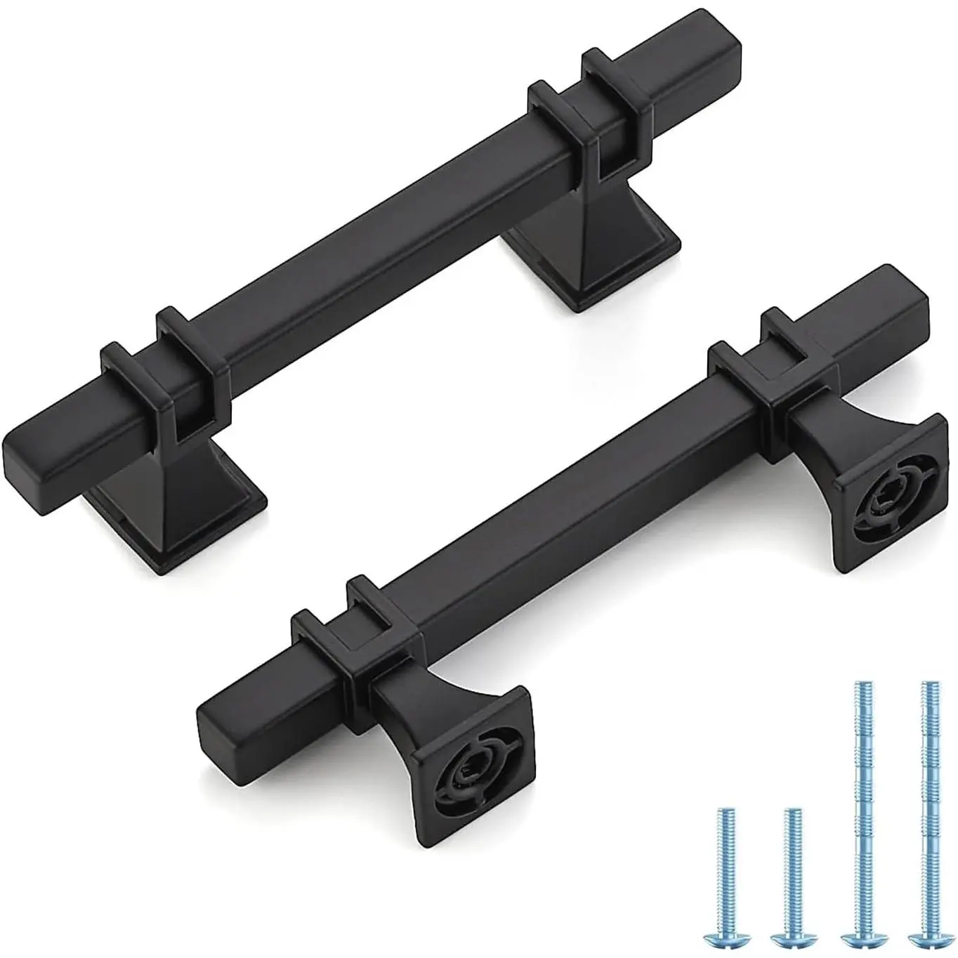 Matte Black Pulls Cabinet Handles 3 Inch 30 Pack | Zinc-Alloy,Screws Included, Modern Design, Drawer Pulls for Kitchen Dresser Closet and Bathroom Cabinets Hardware