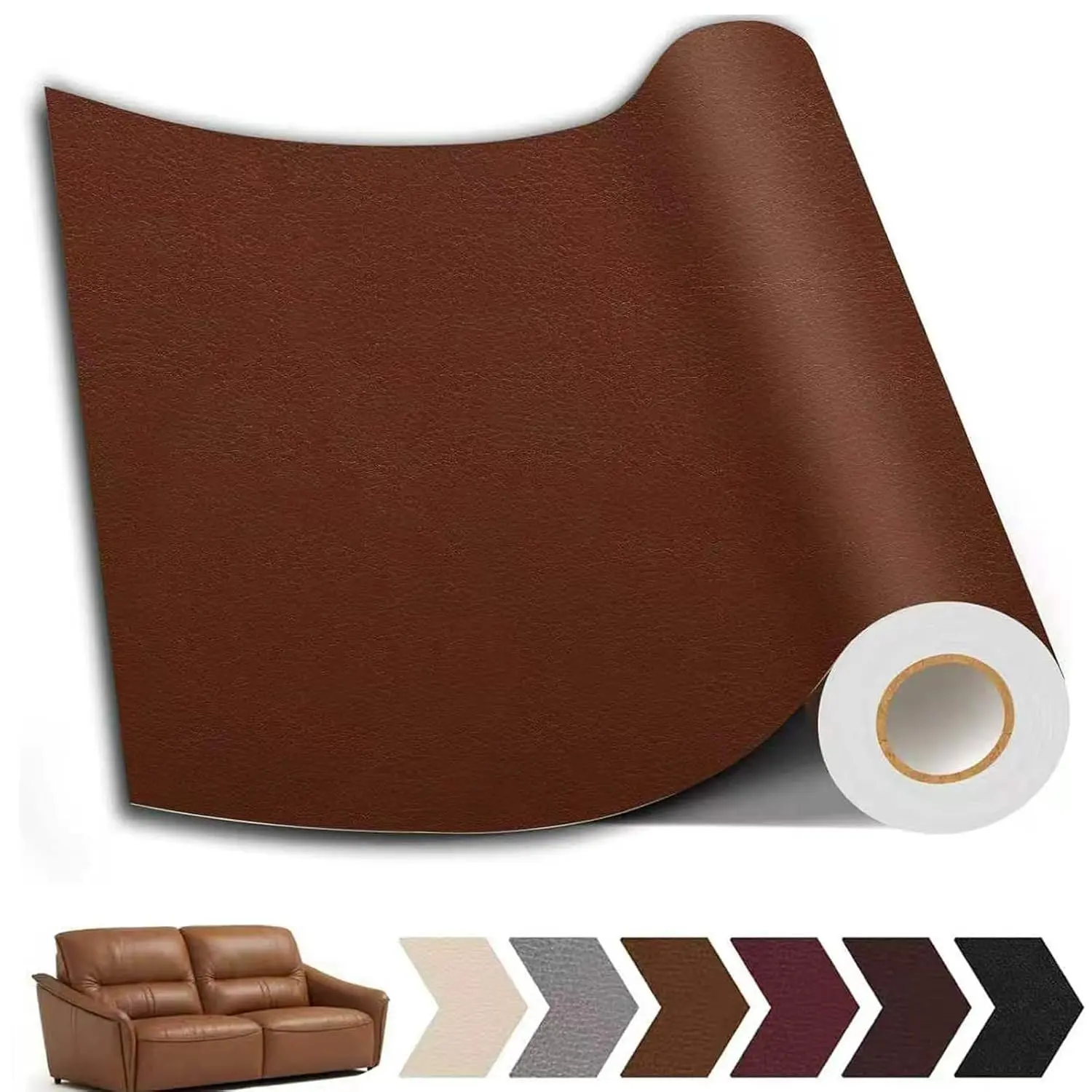 Leather Repair Patch, 24 x 54 Inch, Self Adhesive Leather Repair Tape, Large Vinyl Patch Kit, Vinyl Repair Tape, for Couches,  Seats, Chairs, Furniture (Black)