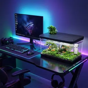 Fish tank aquarium desktop ecological goldfish tank plastic transparent living room decoration medium-large capacity household fish tank