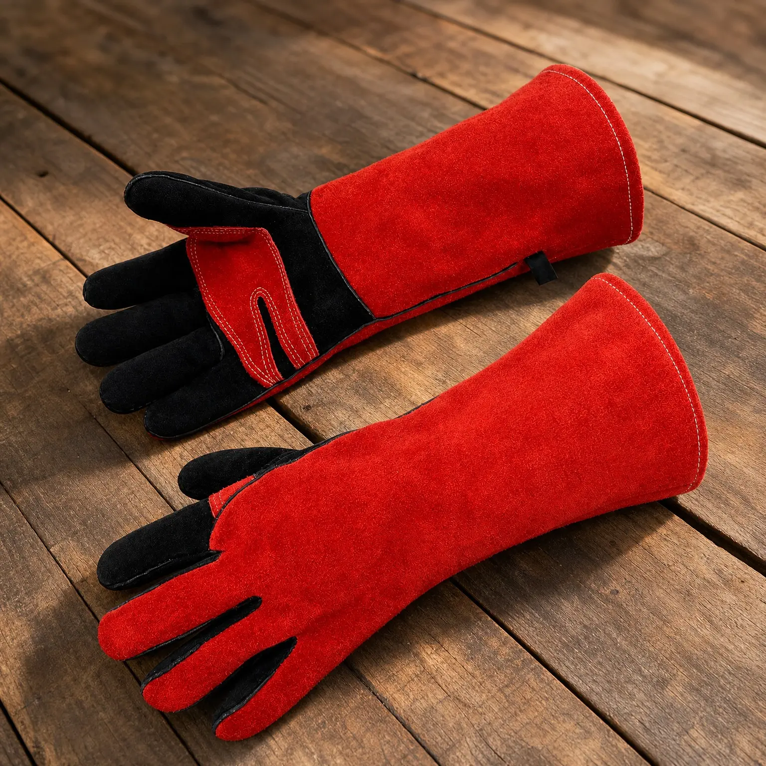 Welding Gloves 16 Inch L/XL/XXL 932°F Extreme Heat Fire Resistant Leather Forge Gloves for MIG, TIG, Stick, BBQ, Fireplace, Wood Stove, Furnace, Dry Ice Handling - Safety Work XL