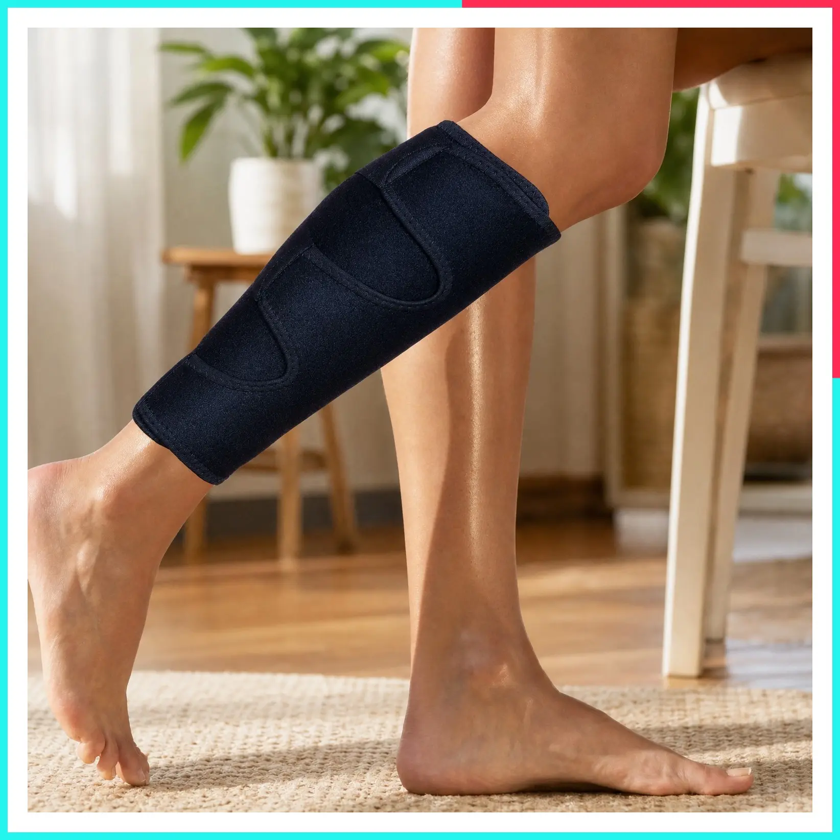 Calf Brace for Torn Calf Muscle & Shin Splint Relief - Compression Calf Sleeve for Women & Men, Shin Splint Support Sleeve, Calf & Shin Compression Wrap
