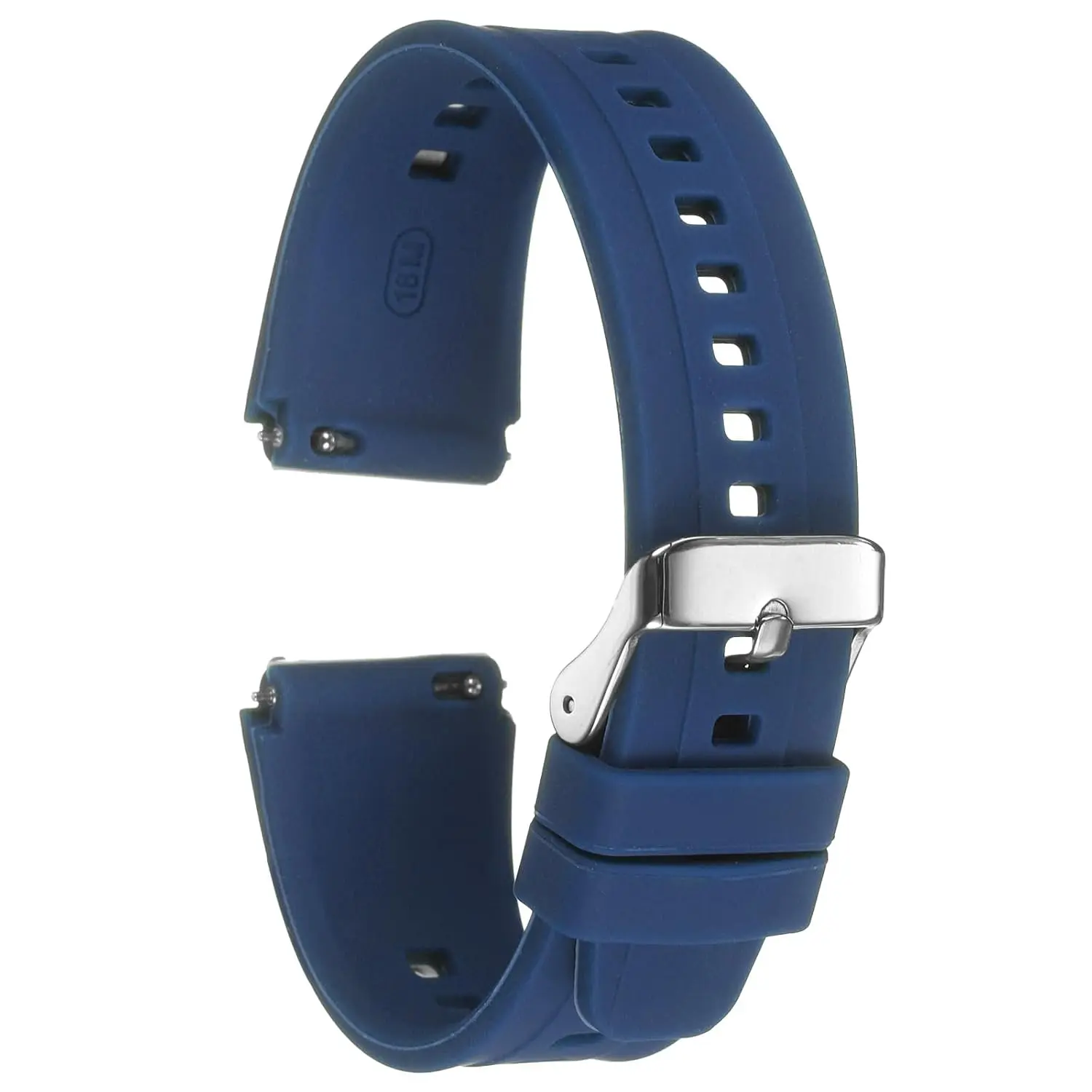 Silicone Watch Band Quick Release Flexible Soft Rubber Replacement Watch Strap with Stainless Steel Black Clasp for Men Women