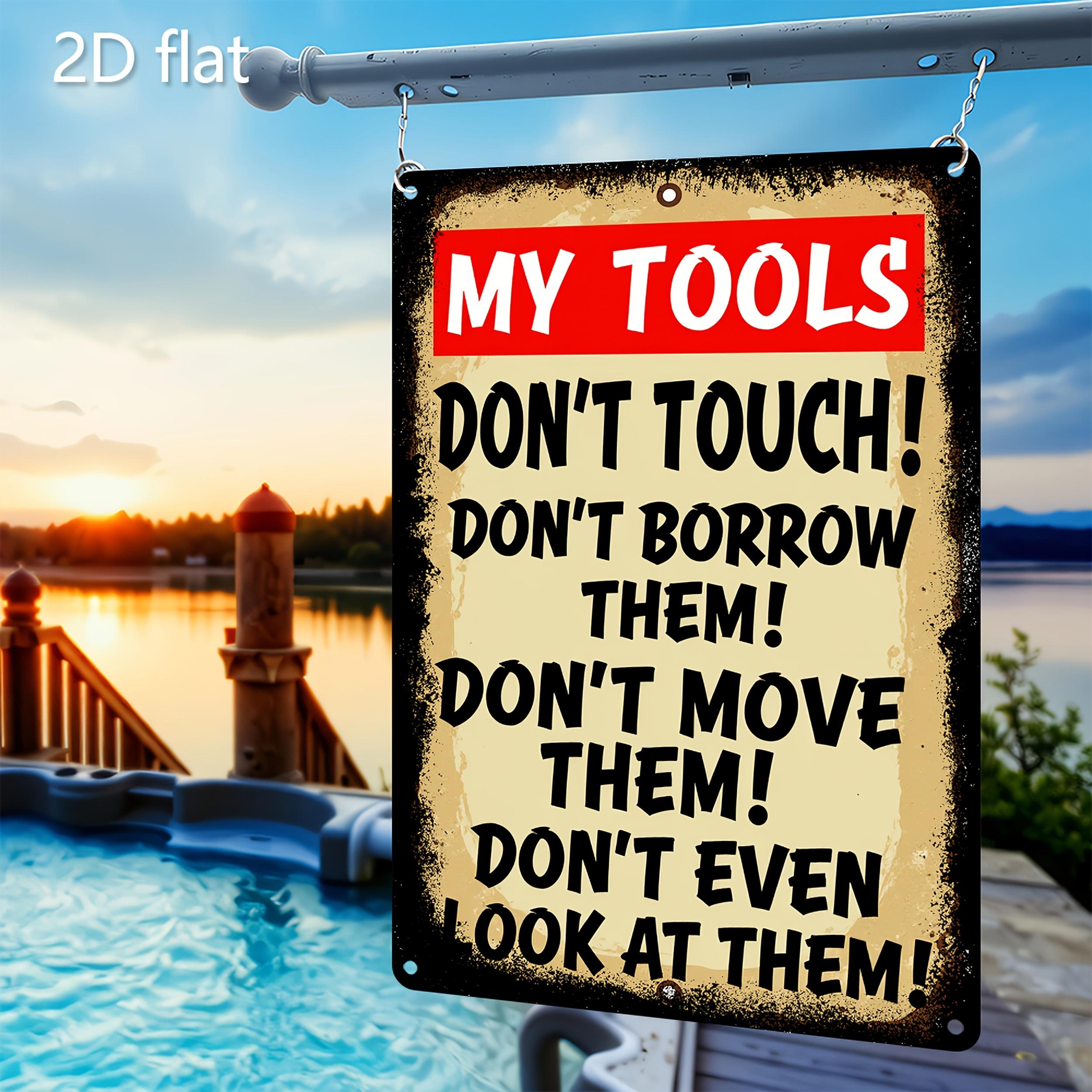 Vintage Warning Sign Metal Wall Art Retro Decor 8x12 Inch Rustic Plaque for Home Bar Cafe Man Cave Garage Indoor Outdoor Hanging Decoration Unique Gift Idea