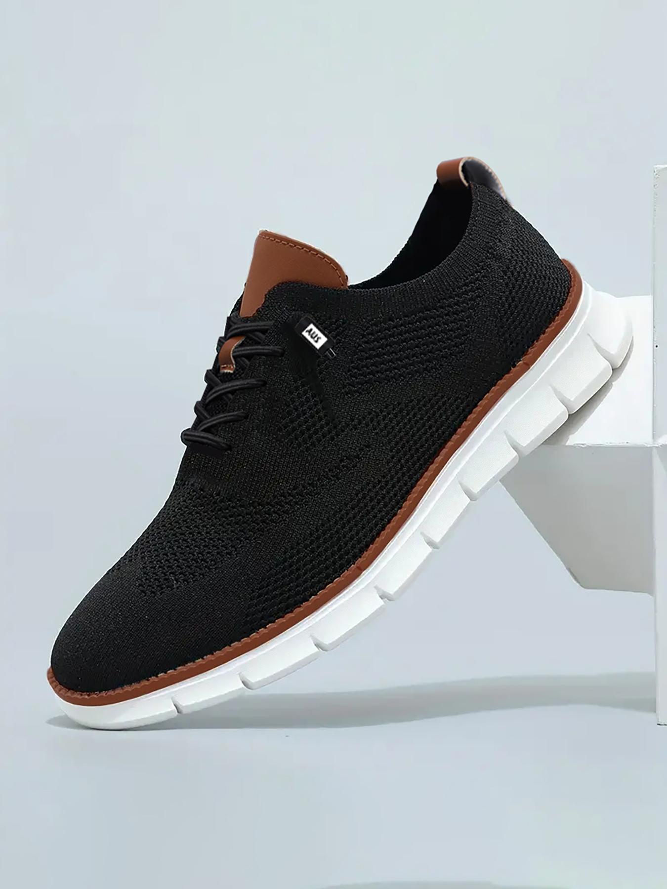 Men's Business Casual Lace Up Low Top Sneakers, Breathable Comfortable Sports Running Shoes, Male All-match Round Toe Shoes for Daily Wear, Athletic Shoes, Runner Athletic Shoe