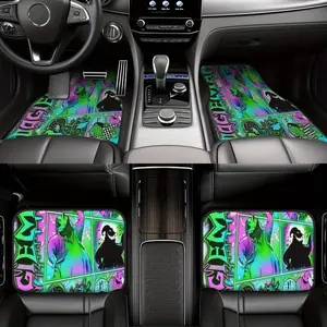 [Oogie Boogie Floor Mat] Pack of 4, 2D Flat, Oogie Boogie Patterned Car Floor Mat - Easy to Clean, Front and Rear Seat Protection, Suitable for Jeep, for BMW, for Tesla, 2D Flat